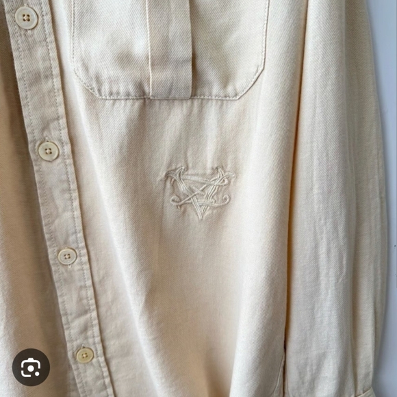 *NEW* Zadig & Voltaire Beige Button-Up Shirt - Picture 4 of 4